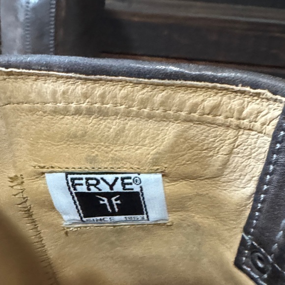 Frye Rich Brown Leather Boots with Strap Detail - Picture 11 of 16